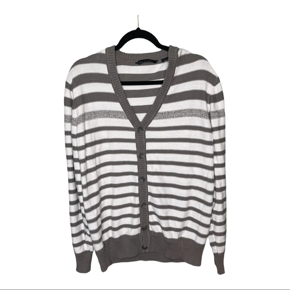 Sean John Cardigan Button Up Sweater Stripe Men’s 2XL - Picture 1 of 4